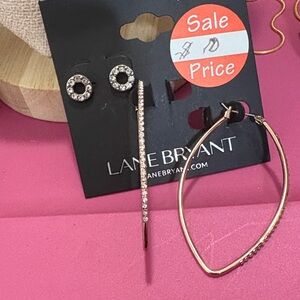 Lane Bryant Gold and Silver Earrings Set